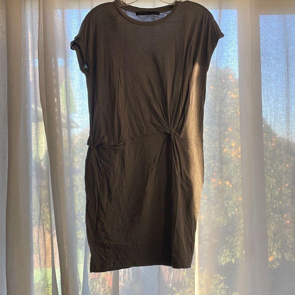AllSaints Gray T-Shirt Dress
